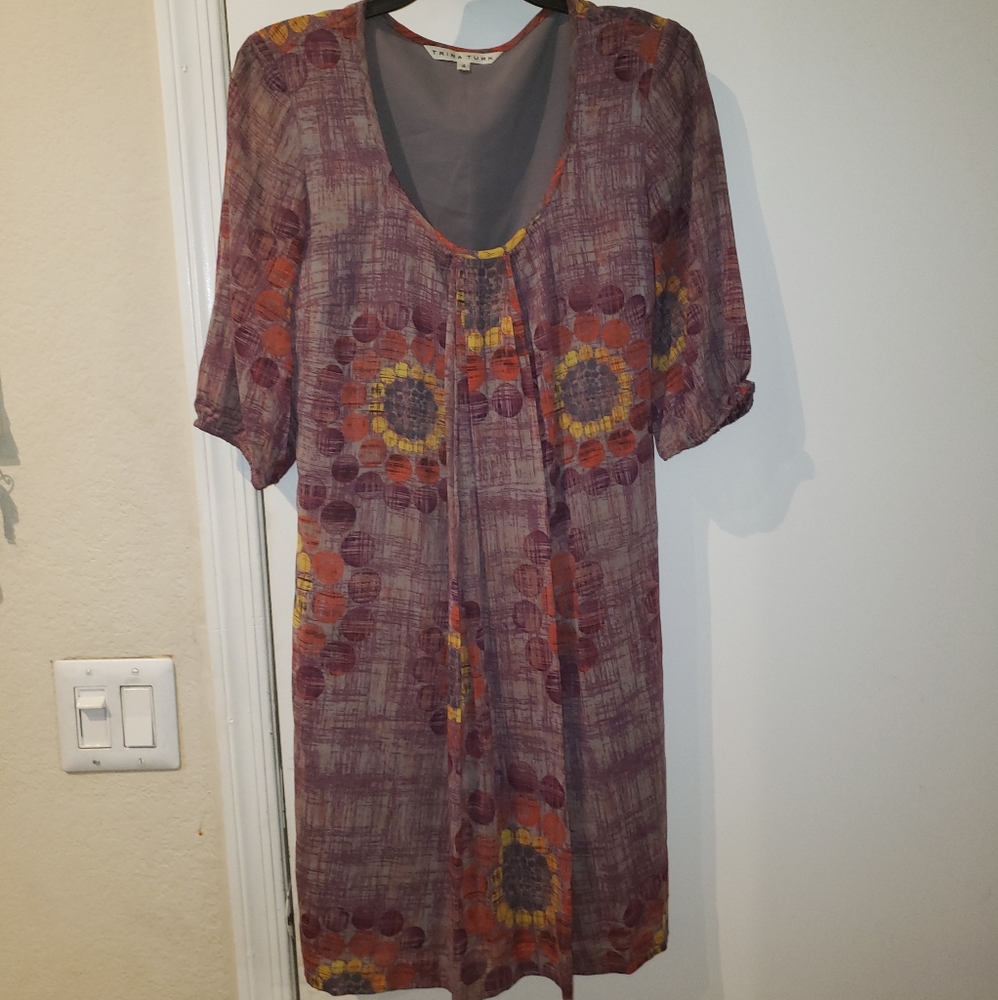 Cute purple flowy dress with tie/belt